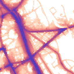 Daytime road noise heatmap for BL2 1AD