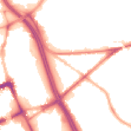 Night-time road noise heatmap for BL2 1AE