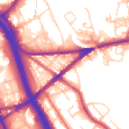 Daytime road noise heatmap for BL2 1AF