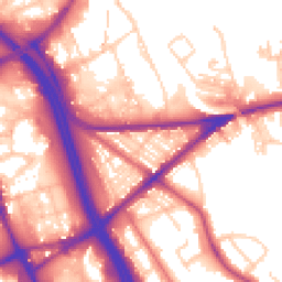 Daytime road noise heatmap for BL2 1AJ
