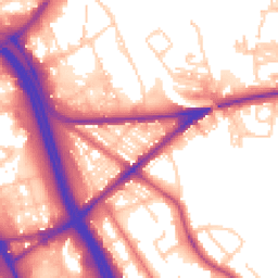 Daytime road noise heatmap for BL2 1AP