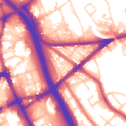 Daytime road noise heatmap for BL2 1AQ