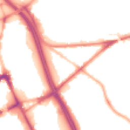 Night-time road noise heatmap for BL2 1AQ