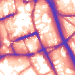 Daytime road noise heatmap for BL2 1AY