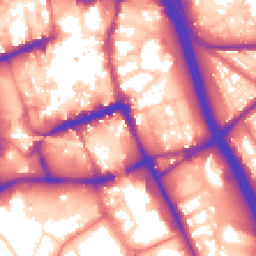 Daytime road noise heatmap for BL2 1AZ