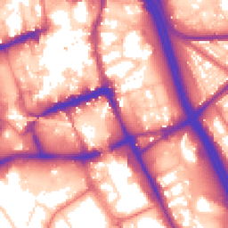 Daytime road noise heatmap for BL2 1BA