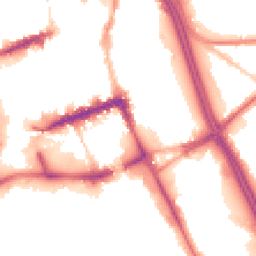 Night-time road noise heatmap for BL2 1BA