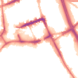 Night-time road noise heatmap for BL2 1BE