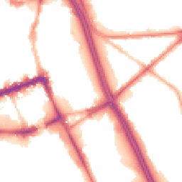 Night-time road noise heatmap for BL2 1BZ