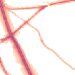 Night-time road noise heatmap for BL2 1DB