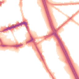 Night-time road noise heatmap for BL2 1DG