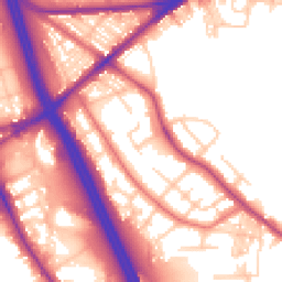 Daytime road noise heatmap for BL2 1DH