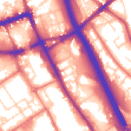 Daytime road noise heatmap for BL2 1DS