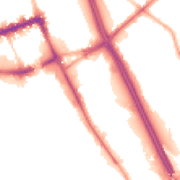 Night-time road noise heatmap for BL2 1DS