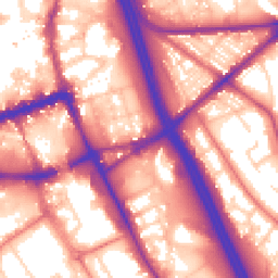 Daytime road noise heatmap for BL2 1DW
