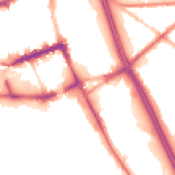 Night-time road noise heatmap for BL2 1EH