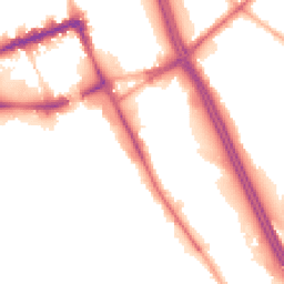 Night-time road noise heatmap for BL2 1ES