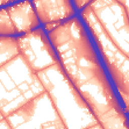Daytime road noise heatmap for BL2 1ET