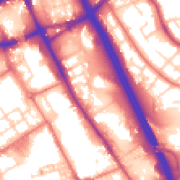 Daytime road noise heatmap for BL2 1EW