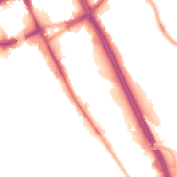 Night-time road noise heatmap for BL2 1EW