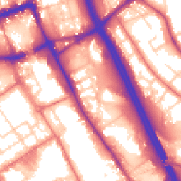 Daytime road noise heatmap for BL2 1EX