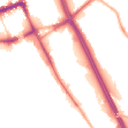 Night-time road noise heatmap for BL2 1EX