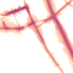 Night-time road noise heatmap for BL2 1HQ