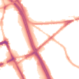 Night-time road noise heatmap for BL2 1HS