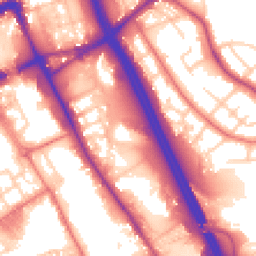 Daytime road noise heatmap for BL2 1HY