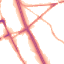 Night-time road noise heatmap for BL2 1JA