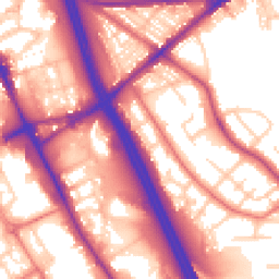 Daytime road noise heatmap for BL2 1JD