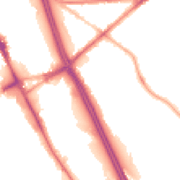 Night-time road noise heatmap for BL2 1JD