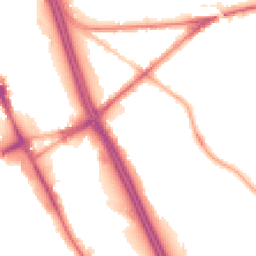 Night-time road noise heatmap for BL2 1JF