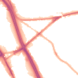 Night-time road noise heatmap for BL2 1JG