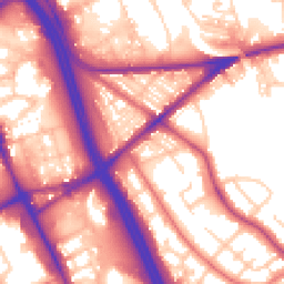Daytime road noise heatmap for BL2 1JJ