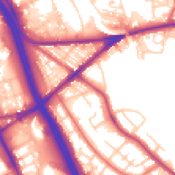 Daytime road noise heatmap for BL2 1JL