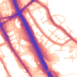 Daytime road noise heatmap for BL2 1LE