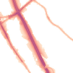 Night-time road noise heatmap for BL2 1LE