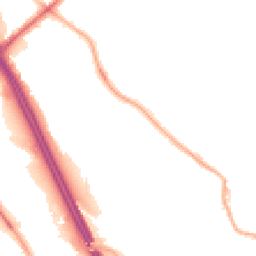 Night-time road noise heatmap for BL2 1LU