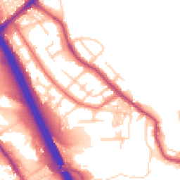 Daytime road noise heatmap for BL2 1LY