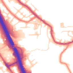 Daytime road noise heatmap for BL2 1NH