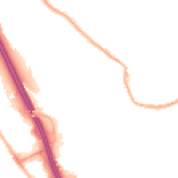 Night-time road noise heatmap for BL2 1NH