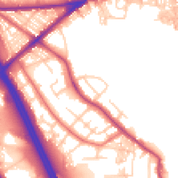 Daytime road noise heatmap for BL2 1PB