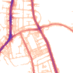 Daytime road noise heatmap for BL2 2LZ