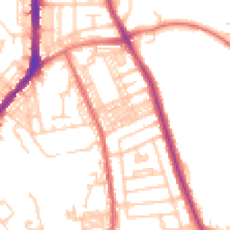 Daytime road noise heatmap for BL2 2RB