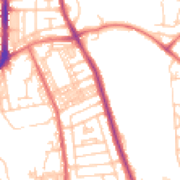 Daytime road noise heatmap for BL2 2RQ