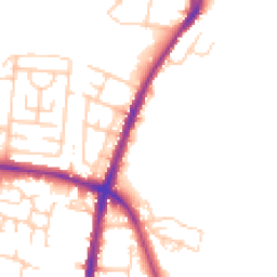 Daytime road noise heatmap for BL2 3DN