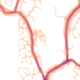 Daytime road noise heatmap for BL2 3EJ