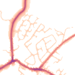 Daytime road noise heatmap for BL2 4AJ