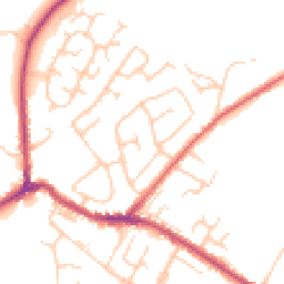 Daytime road noise heatmap for BL2 4AU